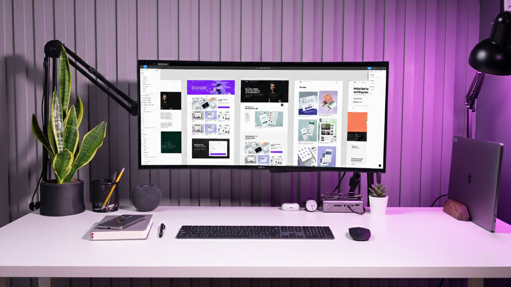 Monitor mit offener Webseite